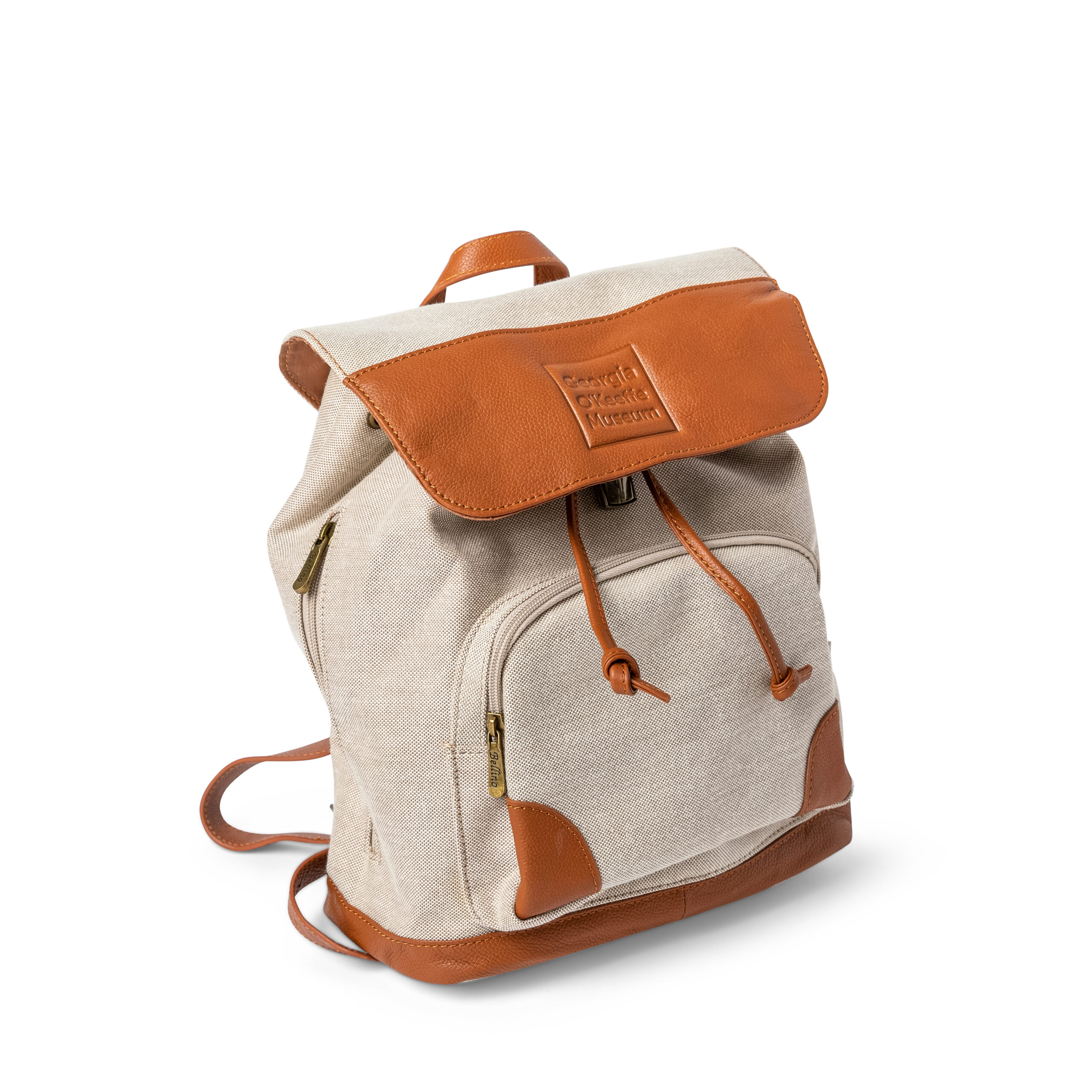 Leather and Canvas Backpack - The Georgia O'Keeffe Museum