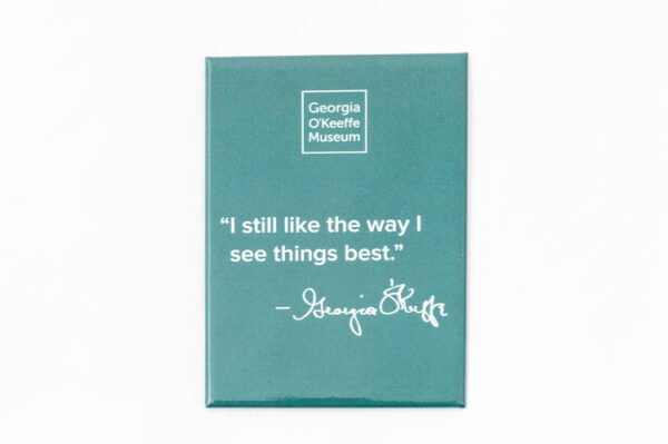 Teal magnet with quote "I still like the way I see things best."